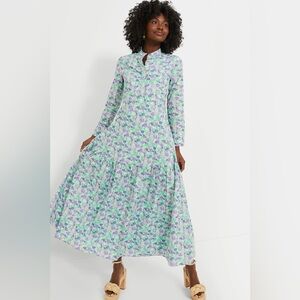 Tuckernuck Floral Maxi Dress - Green and Purple